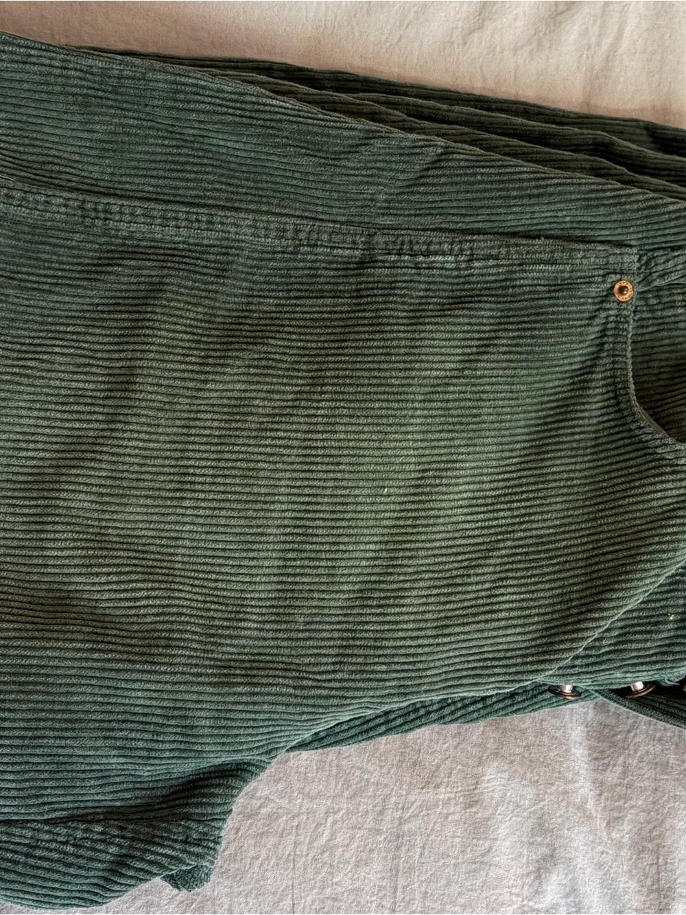 Free People Olive Green corduroy barrel Ribbed Pants
